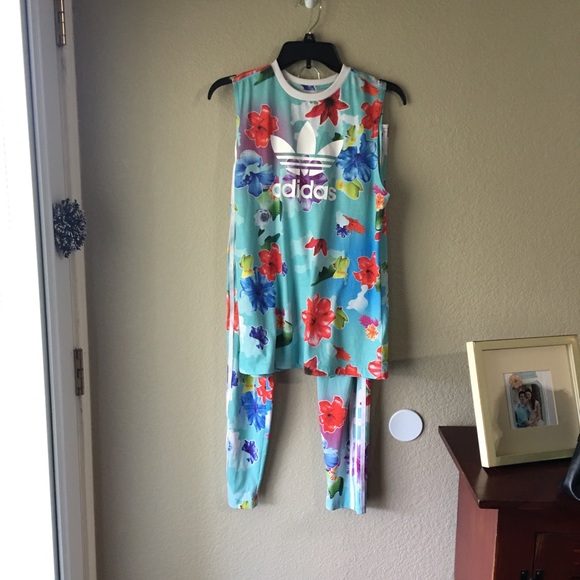 girls adidas leggings and top